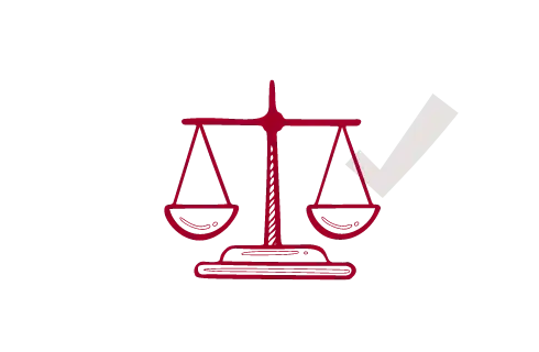 Das Icon einer Waage repräsentiert die fairen Arbeitsbedingungen bei der Schaeffer AG.