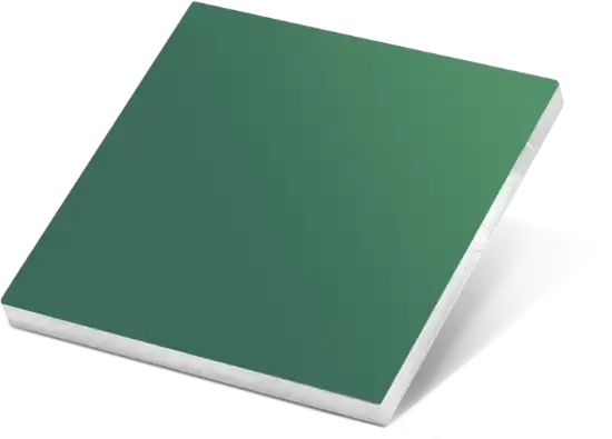 Front panel with material and colour selection