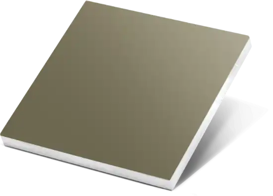 Front panel with material and colour selection