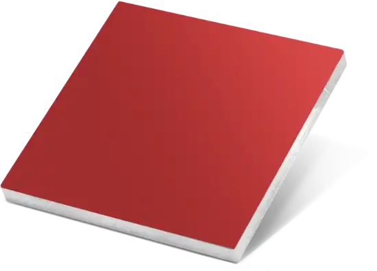 Front panel with material and colour selection