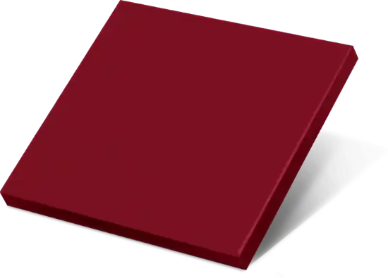 Front panel with material and colour selection