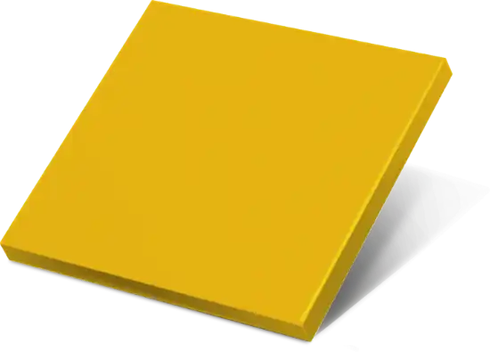 Front panel with material and colour selection