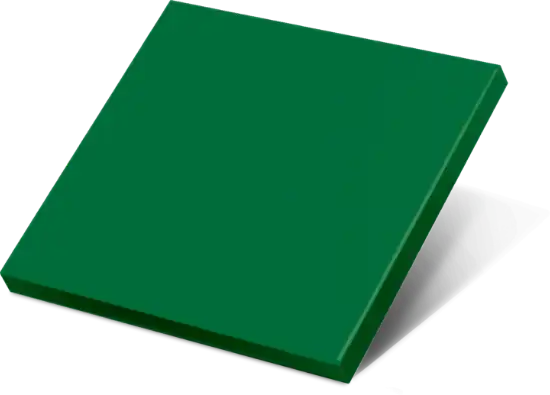 Front panel with material and colour selection