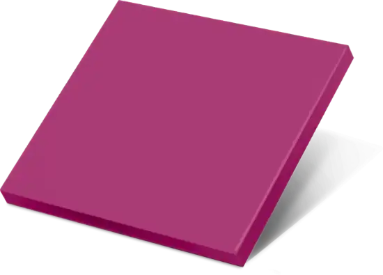 Front panel with material and colour selection