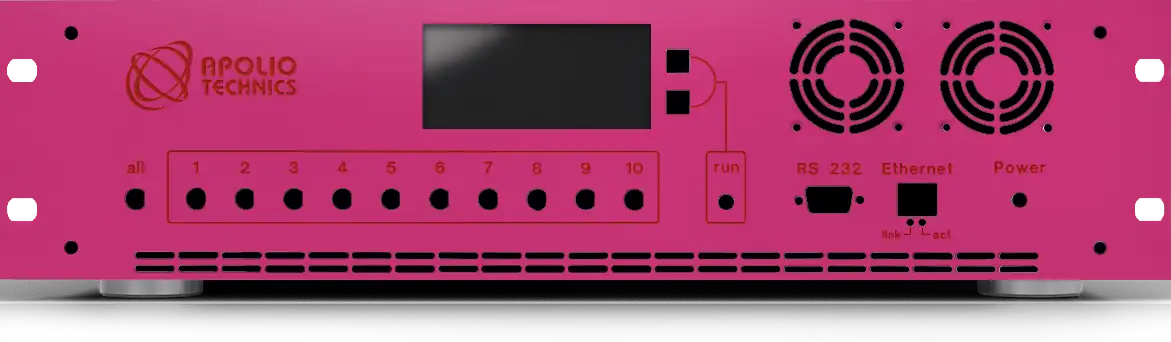 Front panel with material and colour selection